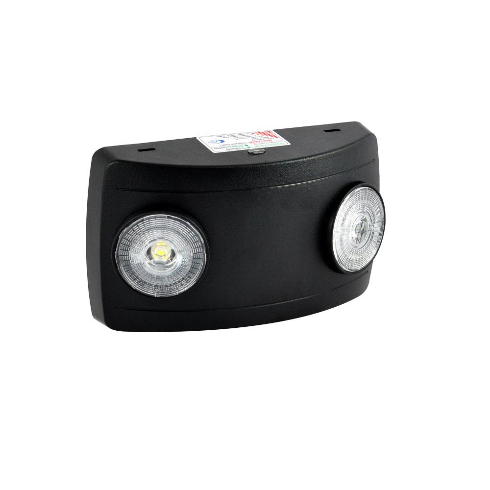 Compact Dual Head LED Emergency Light with 3.6V/3W Battery for Remote Capability, 2x 1W / 75lm,
